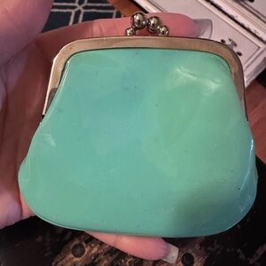 Tiffany & Co. Green (sea foam) Clutch with Kiss-Lock Frame